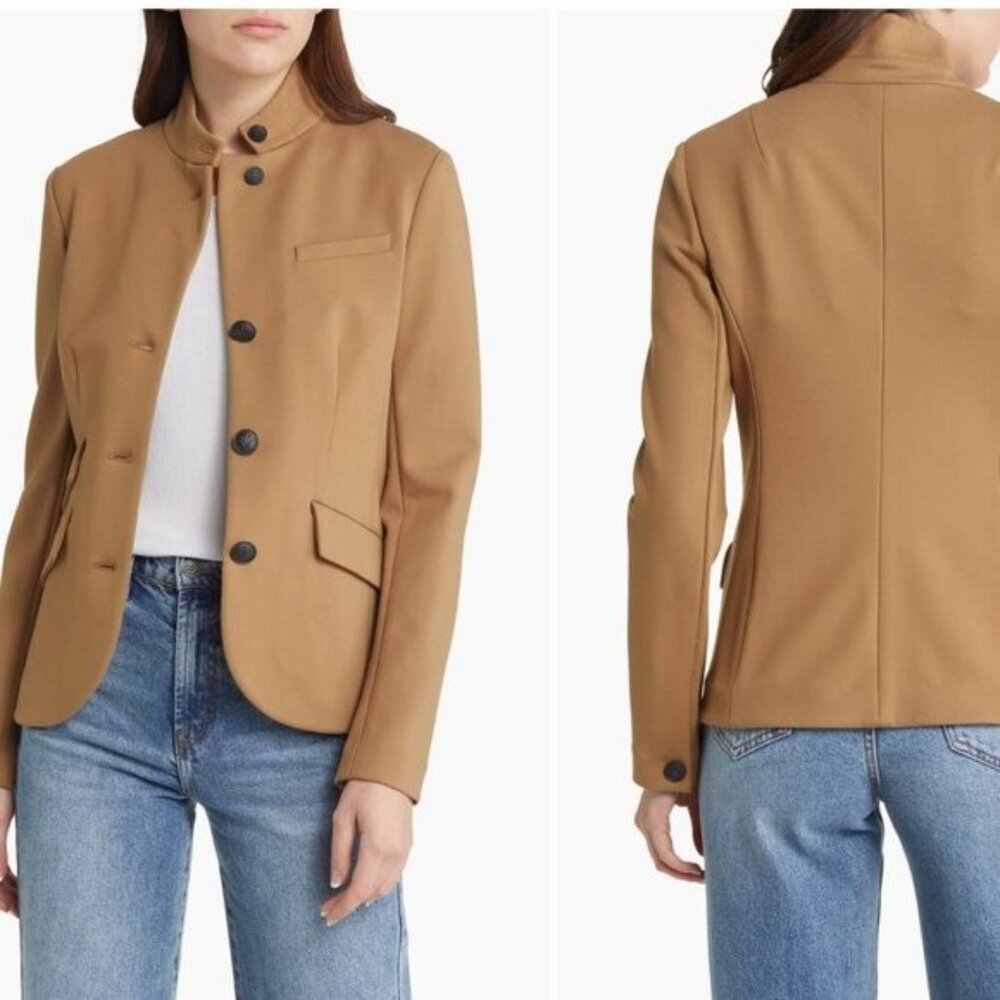 Rag & Bone Slade Ponte Blazer in Dark Camel Size 4
